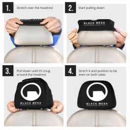 Black Mesa Car Seat Headrest Covers - Image 4