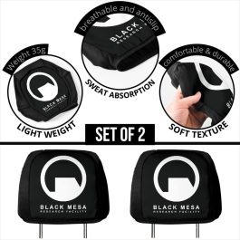 Black Mesa Car Seat Headrest Covers - Image 5