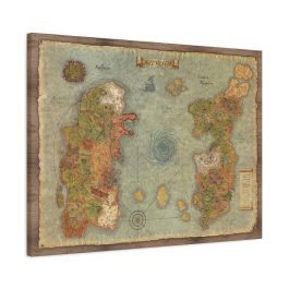 WoW Classic Map of Azeroth Canvas Print - Image 1
