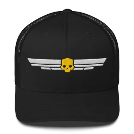 Helldivers 2 Trucker Hat - HD2 Winged Skull Cap