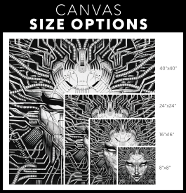SHODAN Black & White Canvas Print - Image 3