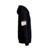 Right sleeve of the black L4D zip hoodie with the infection warning print