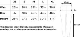 Leggings Size Chart (Inches)