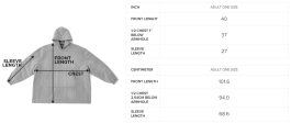 Snug Hoodie Size Guide
