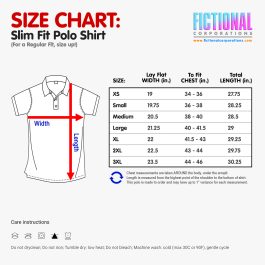 Slim Fit Polo Shirt Size Chart