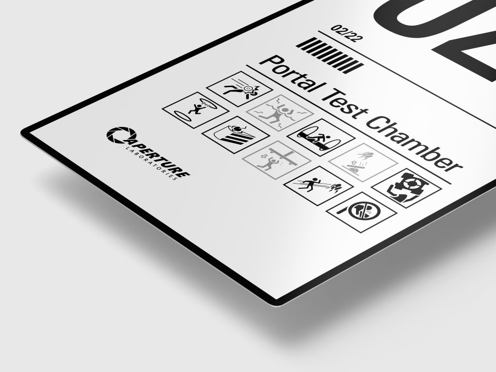 Portal Test Chamber Metal Sign