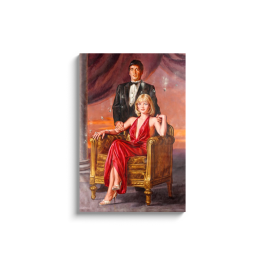 Tony Montana and Elvira Scarface Painting Canvas Print - Image 2
