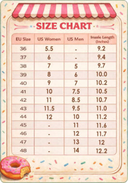 Slocum's Joe Shoe Size Chart