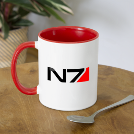 N7 Contrast Coffee Mug - Red/White - white/red